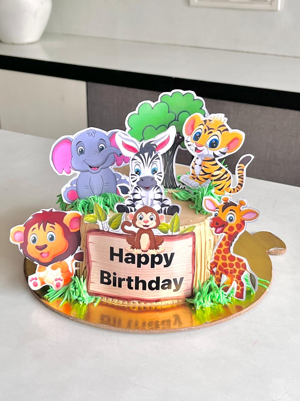 Jungle party treat cake