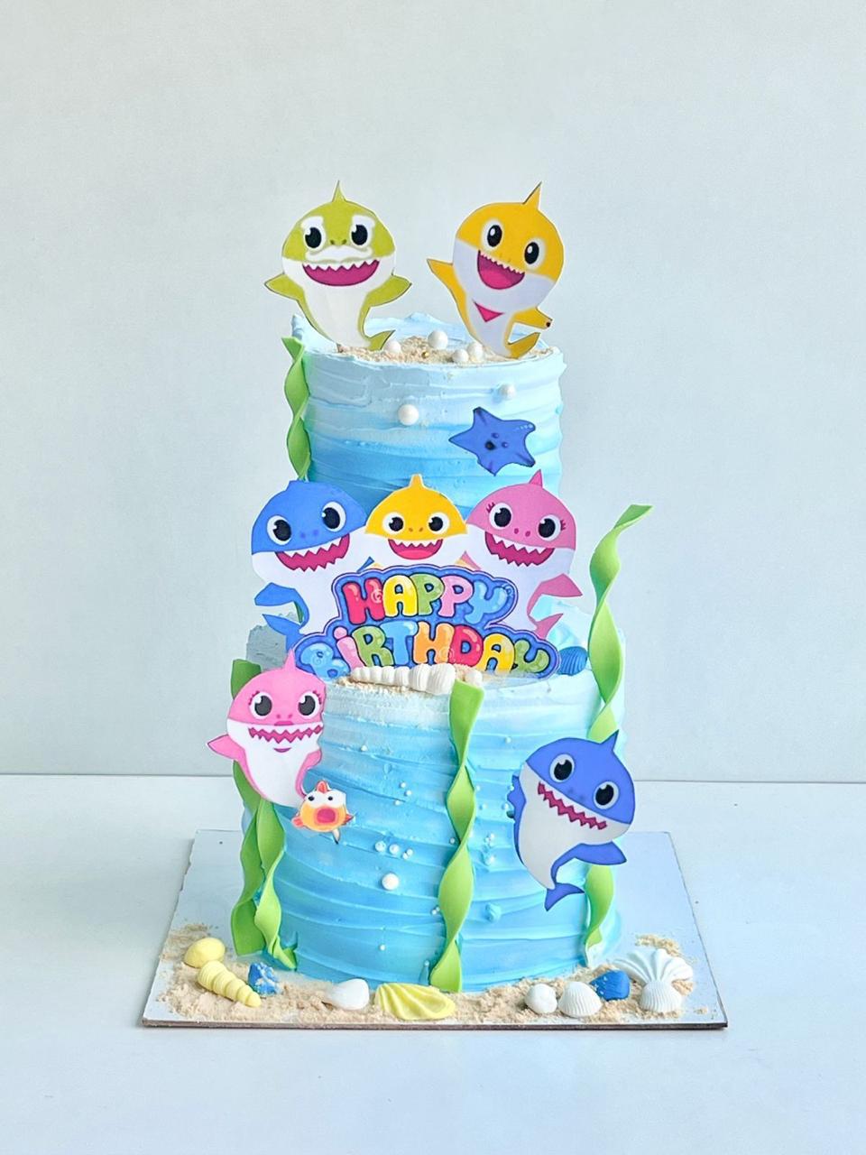 Baby Shark Splash Cake